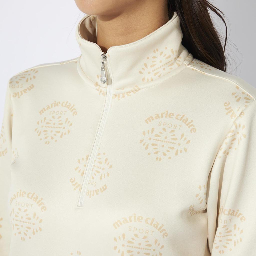Marie Claire Mock Neck Half Zip Fleece Lining Women's 734536, Off-White
