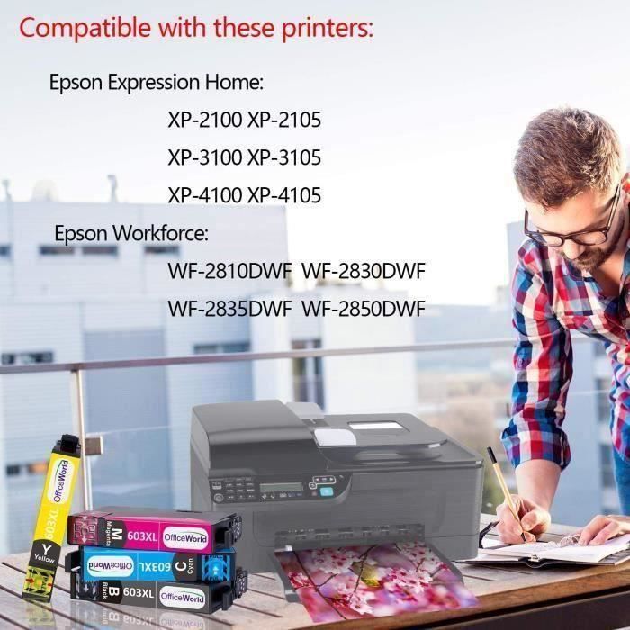 Cartouche d'encre Epson 603XL multi-couleurs pour imprimante Workforce WF-2810DWF