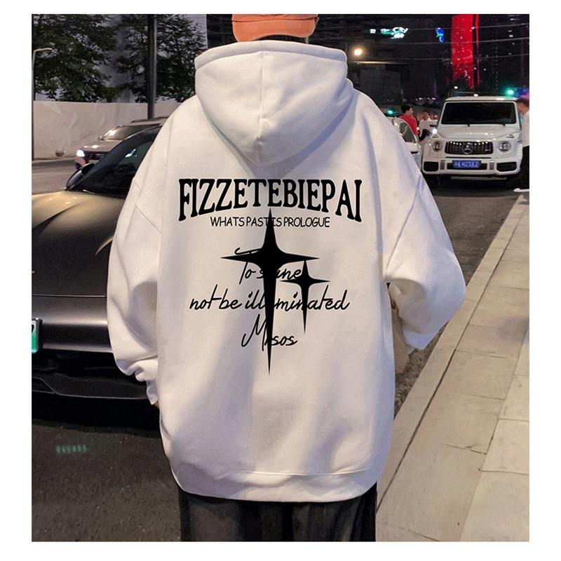 Men's Graphic Print Hoodie Oversized Casual Long Sleeve Pullover