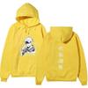 Jujutsu Kaisen Gojo Satoru Hoodie Double Sided Fleece Sweatshirt Front Back Japanese Kanji Manga Anime Pullover