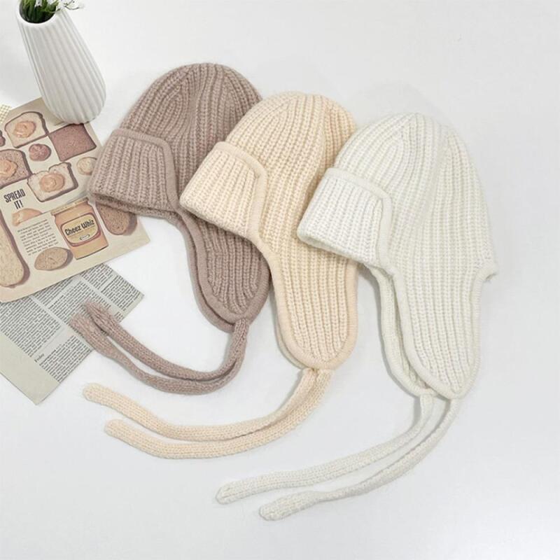 Tospa Angora Fur Wool Primary Color Women s Balaclava Hat black