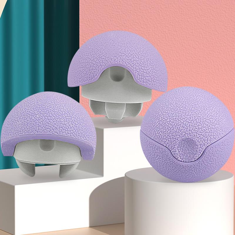 3-In-1 Massage Ball TPE Fascia Ball Handheld Massager Yoga Fitness Muscle Relaxation Rolling Ball Removable
