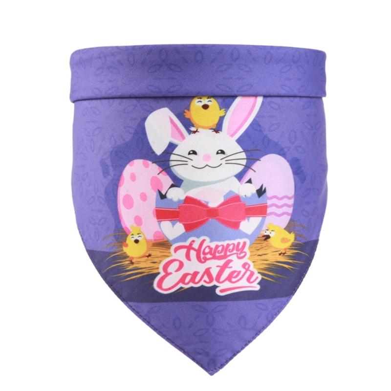 Easter Festival Party Pet Bandana Dogs Easter Costume Neck Scarf Collar Holiday Dress Up Rabbit Printed Pet Cat Bandanas