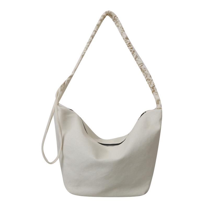 Fashionable Simple Canvas Tote Bag Large Capacity Shoulder Bag Stylish Versatile Underarm Dumpling Bag For Fall And Winter 2023