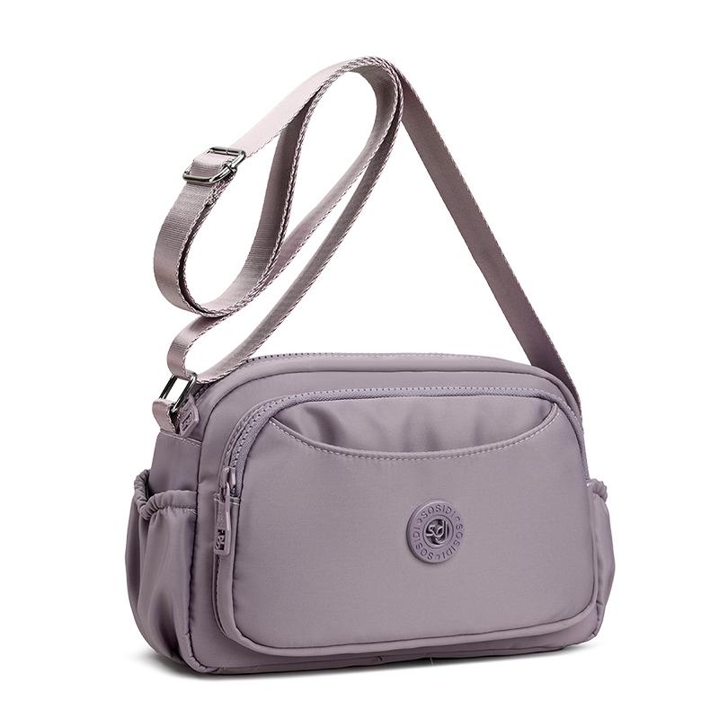 

Nylon Women s Bag Shoulder Crossbody Bag for Mother Large Capacity Multi-Compartment Mobile Phone Small Square Bag світло-фіолетового кольору