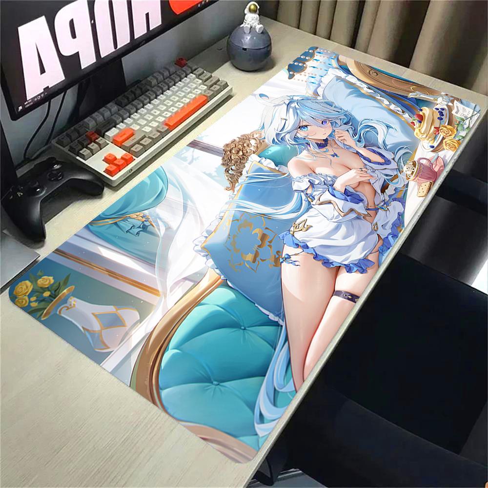 Genshin Impact Furina Anime Game Mousepad Office PC Kawaii Gaming Accessories Keyboard Mouse Pad Laptop xcm Mouse Mat Carpet
