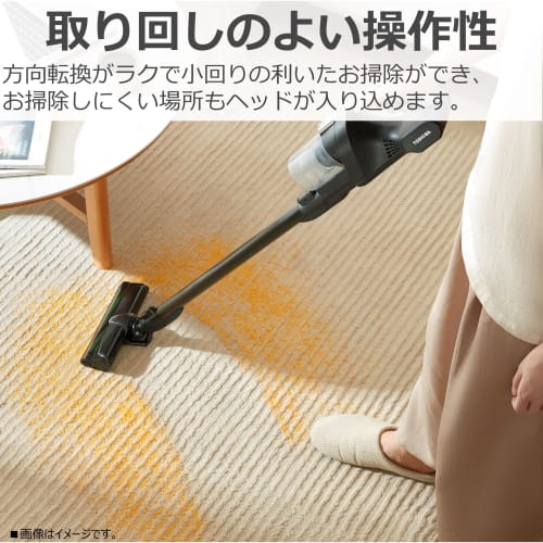TOSHIBA Vacuum Cleaner Cordless Stick Vacuum Cleaner for Living Alone, Lightweight, Easy to Clean Tourneo VC-CLS11-S Standard Weight 1.2Kg