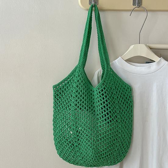 Borsa Intrecciata Vuota Borsa a TOTE in Paglia di Grande Capacità Borsa Elegante a Spalla Singola per Viaggio Spiaggia Shopping
