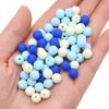 30pcs 8mm Mixed Colors Frosted Acrylic Beads Round Loose Spacer Beads for Necklace Bracelet Keychain DIY Jewelry Craft Making Beads