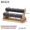 Digu Solid Wood Jewelry Display Stand: Removable Tiered Bangle & Bracelet Storage Rack