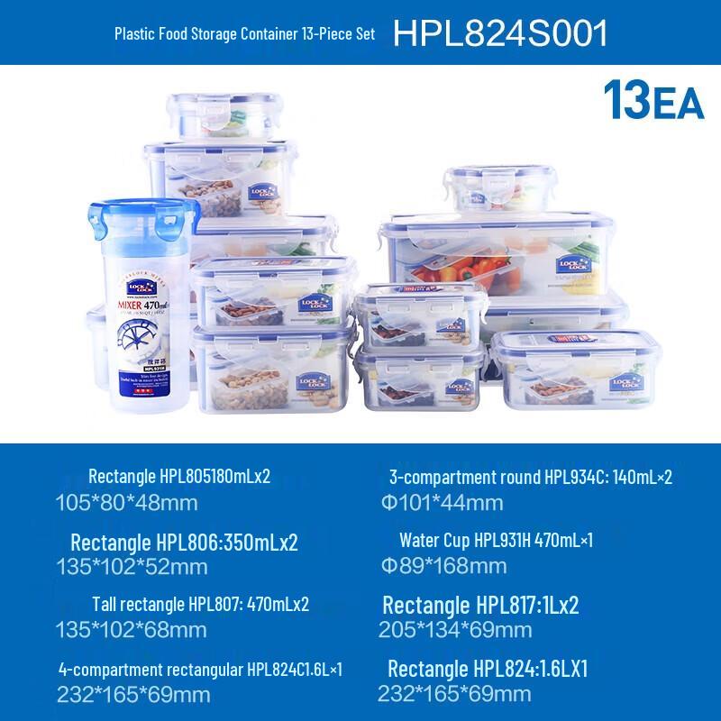 

LOCK&LOCK 13-Piece Plastic Food Storage Container Set