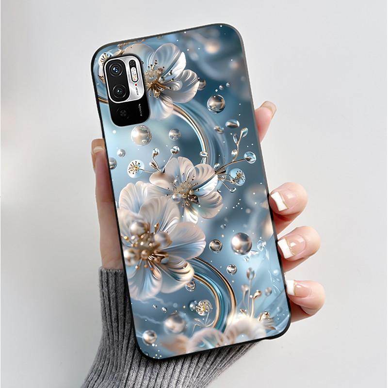 Luxury Fashion Butterfly Flower Case For Redmi Note 10 10T JE Phone Case For Xiaomi Redmi Note10T JE Soft Silicone Cover Casing