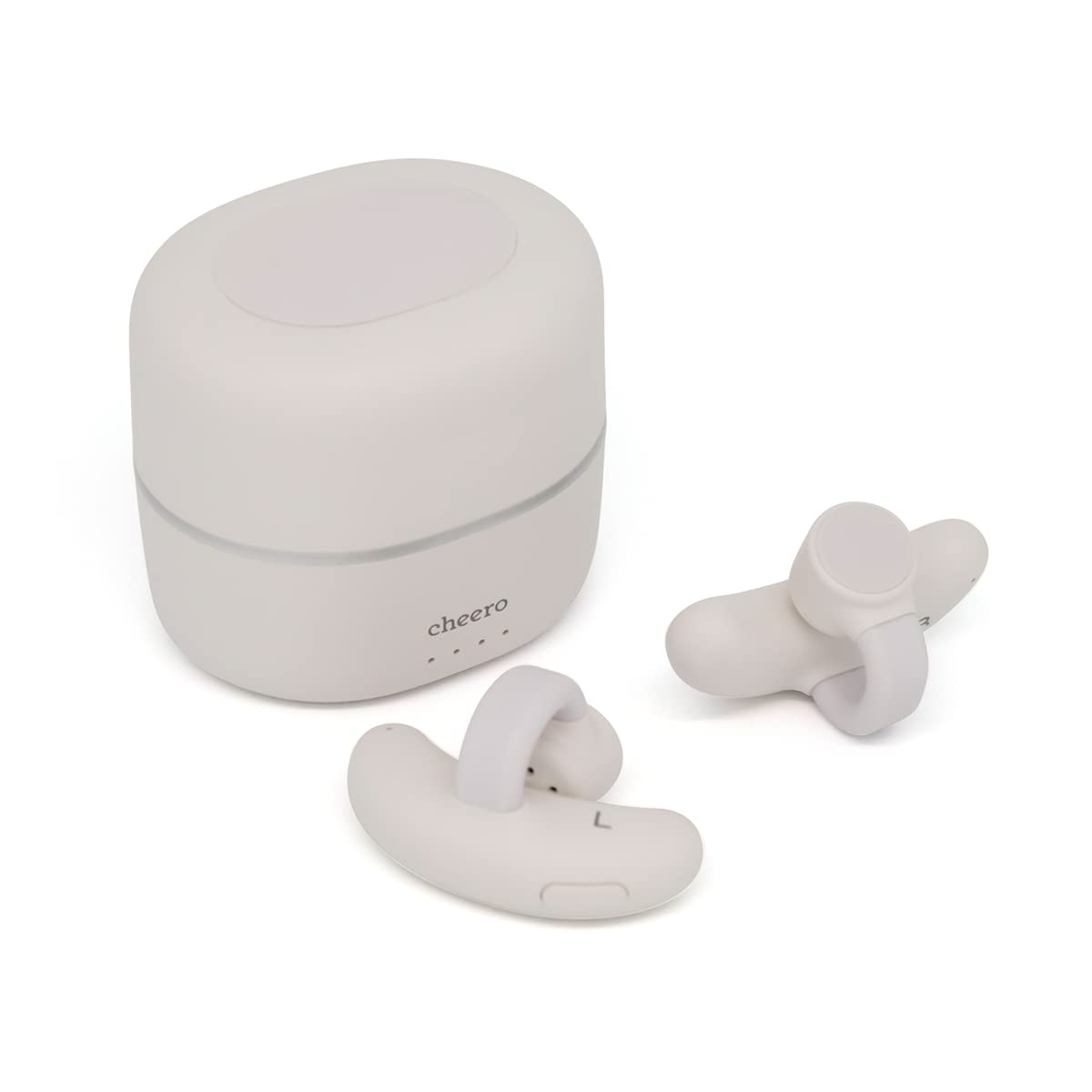 

cheero Wireless Open Fully Wireless Earbuds with Bluetooth Automatic IPX5 Technical Compatible with and Earphones, 5.3, QCC3050, Pairing, Compliance, білий