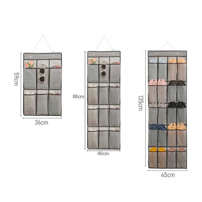 Mehrschichtige Hängetasche für Schuhe, diverse Aufbewahrungstaschen, Wandmontage, Vlies-Hängetasche, Schuh-Clutter-Organizer, verdickte, staubdichte Tasche