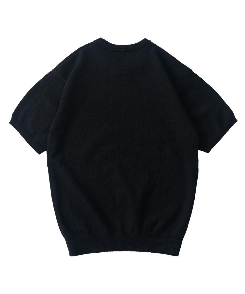 ANALOG MOOD Airy Cooling Round Short Sleeve Knit (Black)