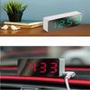 LED Mirror Table Clock Digital Alarm Mini Home Decorative Electronic Digital Alarm Display Time Night Light Desktop USB Clock