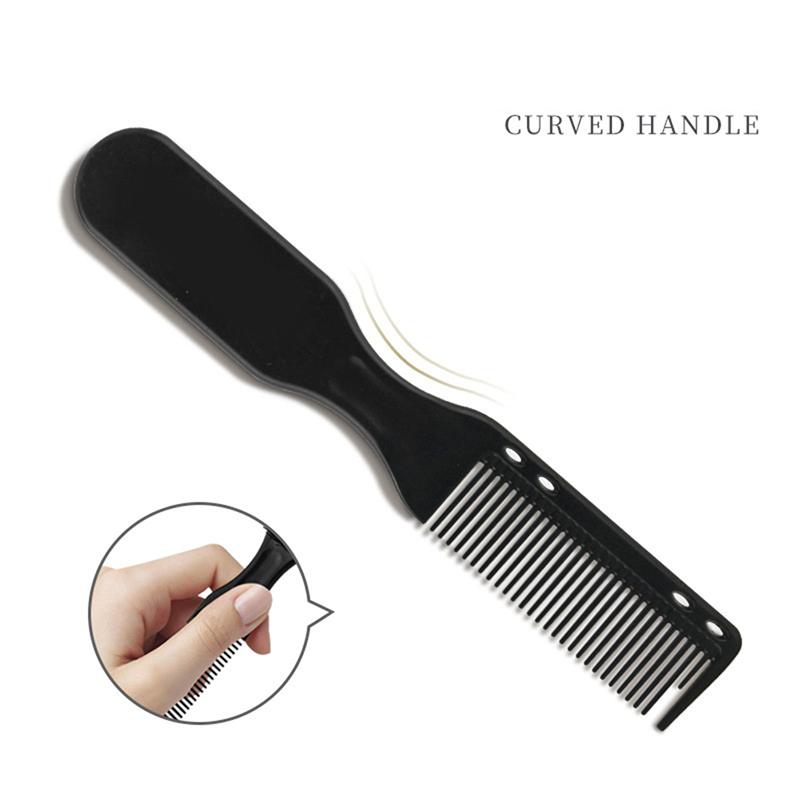 Double-Sided Comb Brush Black Small Beard Styling Brush Professional Shave Beard Brush Barber Vintage Oil Head Shape Carving Cleaning Brush