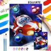 Stitch Space Universe Oil Paint Digital Painting Art Kit Handmade DIY Painting Kit Home Decor