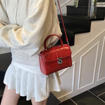 Premium-Textur kleine Tasche Damen 2025 neue Mode schlichte Schulter kleine quadratische Tasche Umhängetasche