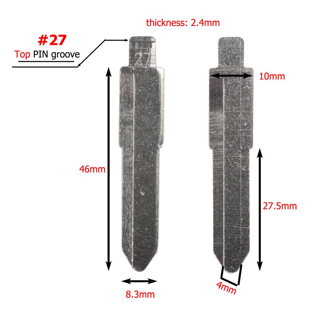 jingyuqin 10ps #09 27 64 No.145 Flip Remote Key Blade For Mazda 3 5 6 m6 rx8 mx5 Miata CX-7 CX-9 RX-8 CX-9 KD key Blank Replace