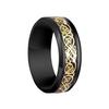 Kissmoon Stainless Steel 8mm Celtic Knot Multicolored Vintage Rings for Men Women Punk Gothic Promise Engagement Jewelry Gifts