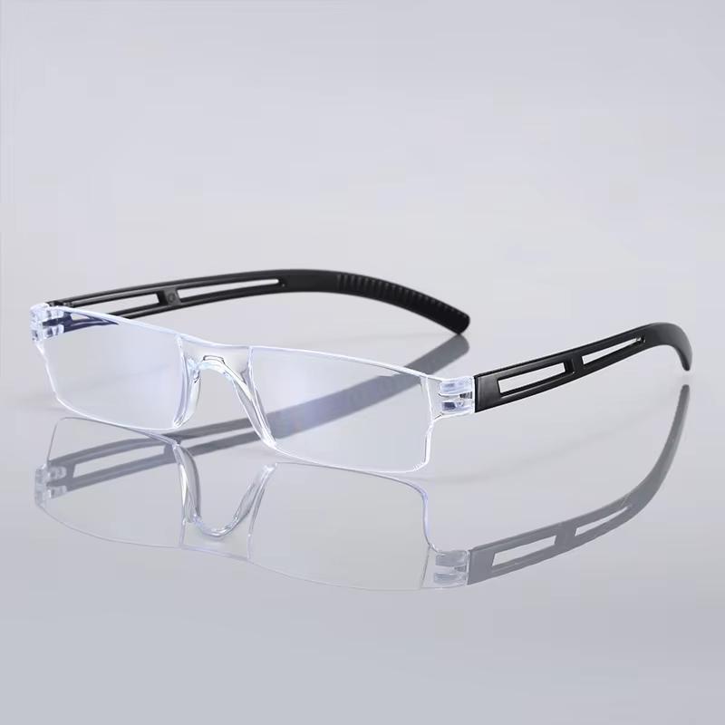 

New Rimless Reading Glasses Anti Blue Light Magnification Eyewear Presbyopic Glasses +100~+400 for Men Women 4