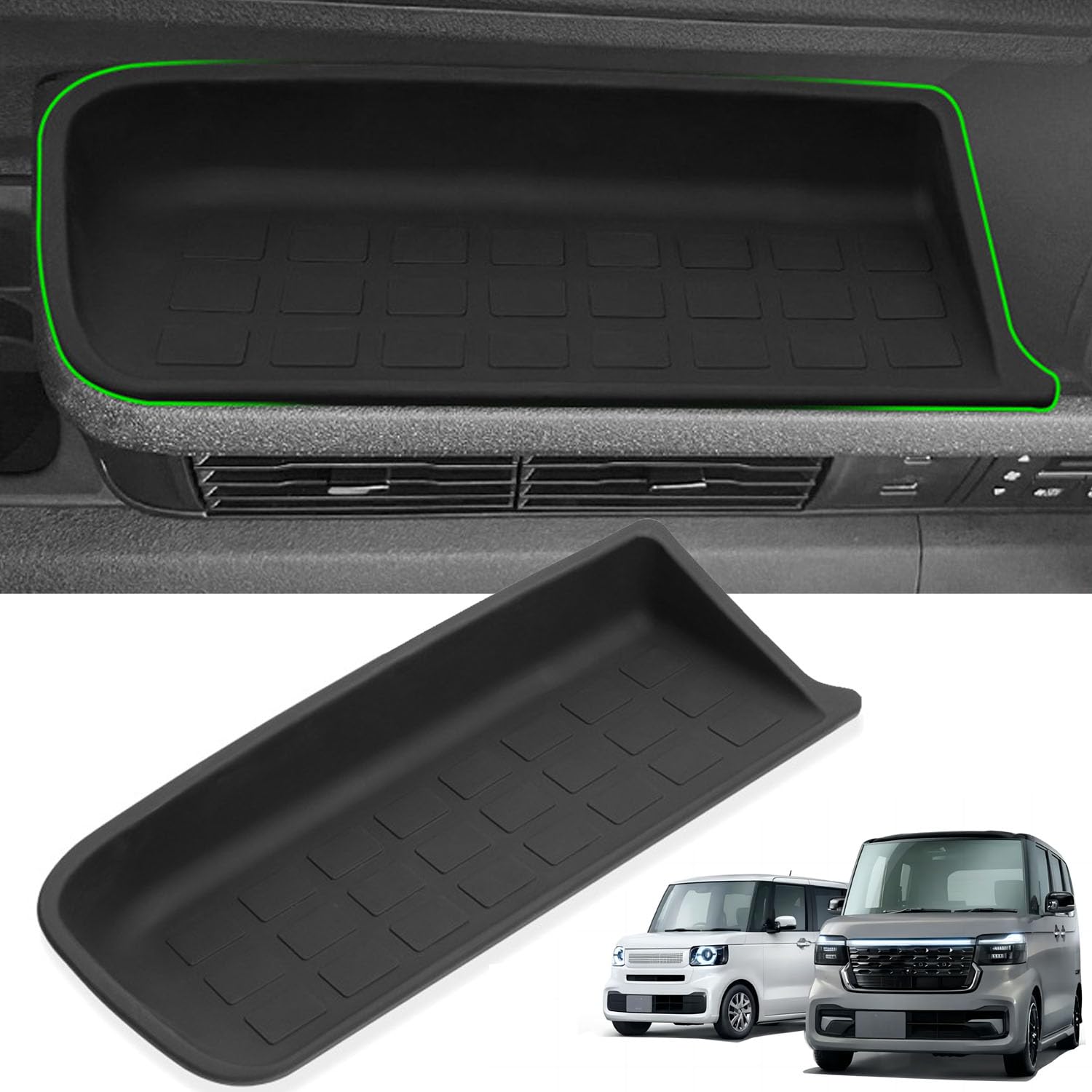 

Non-slip Rubber Mat Passenger Seat Anti-Slip Mat Rubber Mat Compatible with Honda New Model N-BOX/N-BOX Custom JF5 JF6 Pocket Mat Car Interior Ca