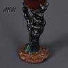 Decorative Skeleton Hand Gift Halloween Rose Candle Holder, Gothic Resin Ornament Holder for Home Table Decor, Dark Style Romantic Atmosphere