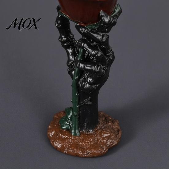 Decorative Skeleton Hand Gift Halloween Rose Candle Holder, Gothic Resin Ornament Holder for Home Table Decor, Dark Style Romantic Atmosphere