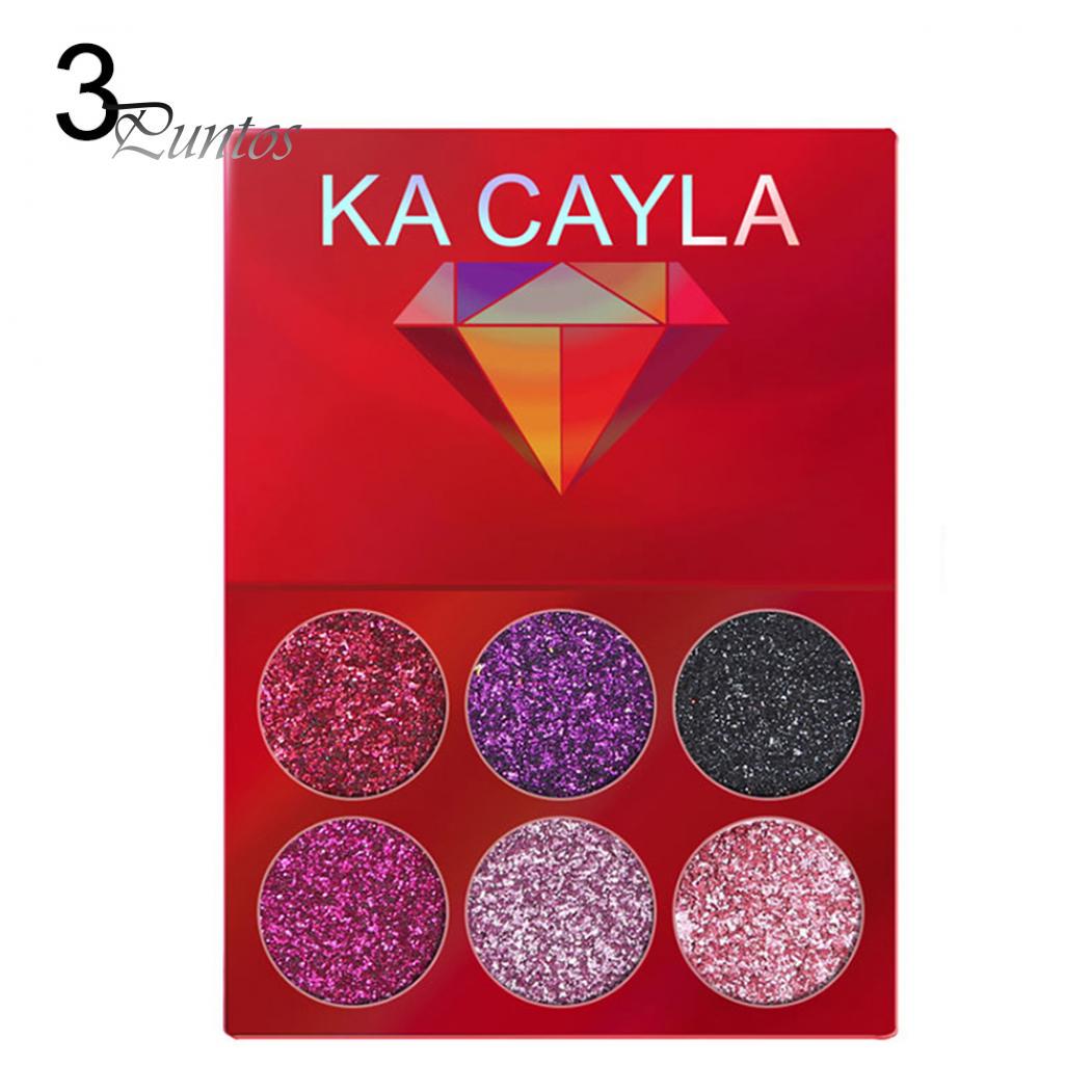 

Здоровье Ухаживающий Блестящий Блестки 6 Цветов Тени Для Век Пудра Палитра Матовый Макияж Глаз Косметика 3