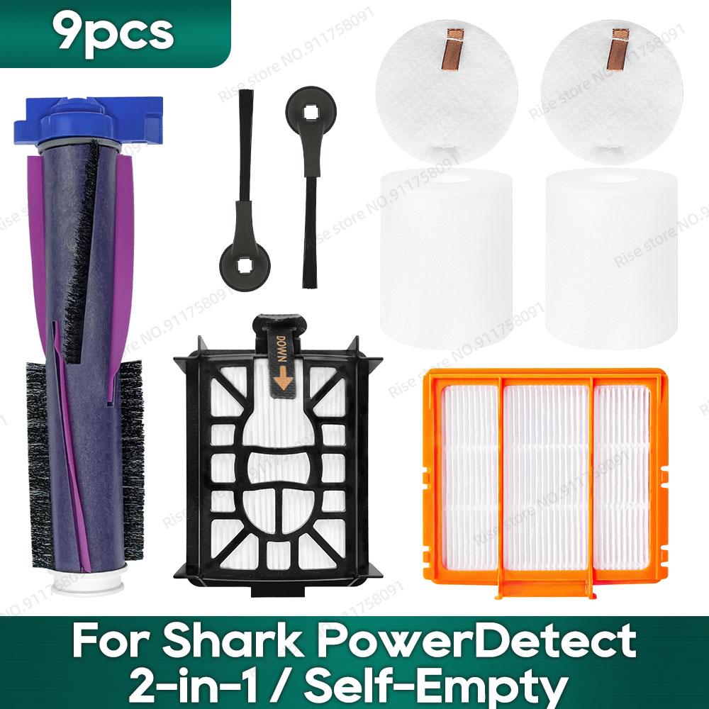 Compatible for Shark PowerDetect 2-in-1 (RV2820YE, RV2820ZE) / Self-Empty (RV2820AE) Accessories Main Brush Filter Mop Pad