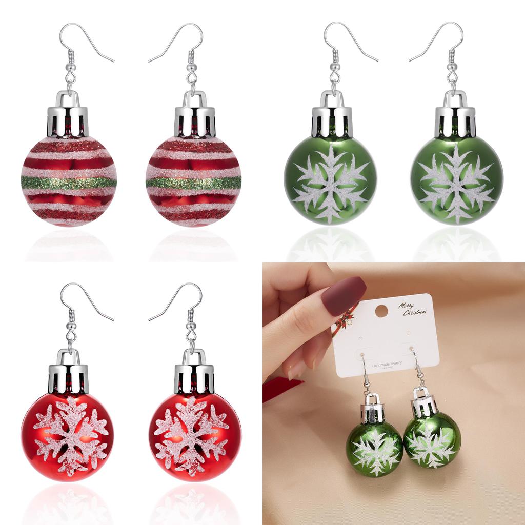 Holiday Festive Resin Earrings Featuring Snowflake And Star Designs For Women