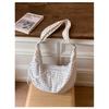 Korean Style Lazy Cow Horn Bag Large Capacity Shoulder Crossbody Bag, Dot Pattern Casual Messenger Purse KTB