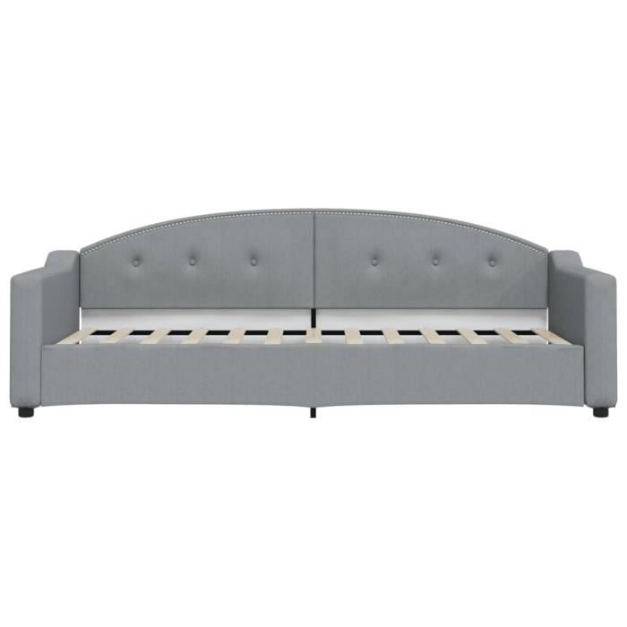VidaXL Lit de repos gris clair 80x200 cm tissu 354178