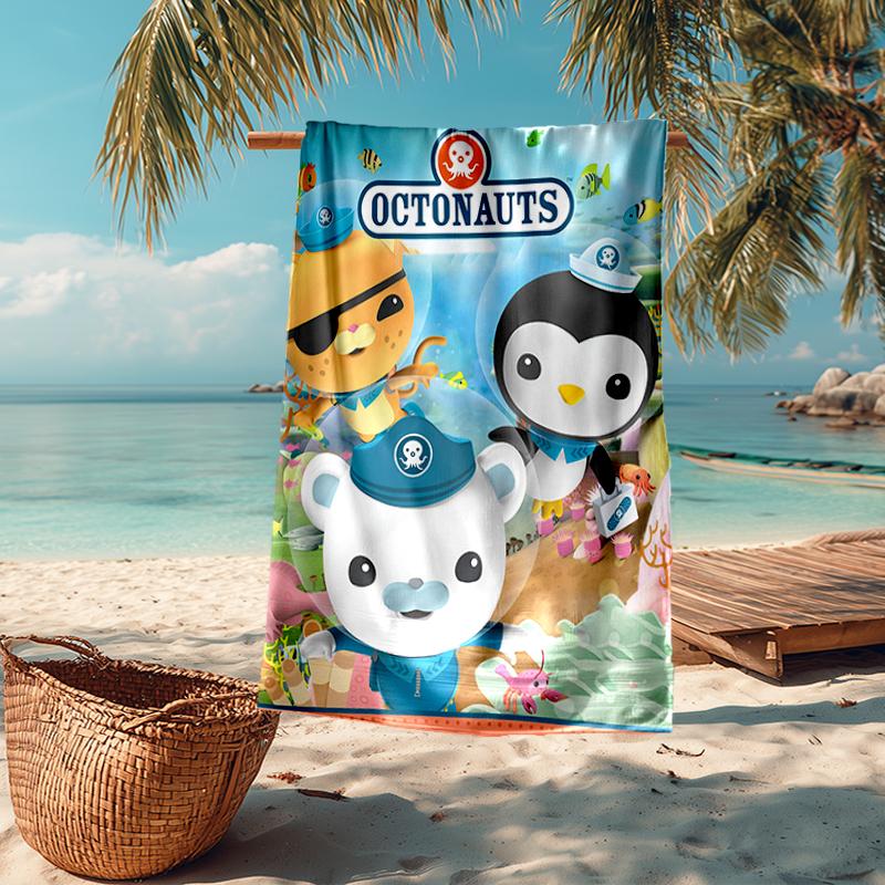 Ultra-Soft Beach Towel with Octonauts Theme,Ideal for Pool - Camping, Diving - Perfect Travel Essential, Vibrant Beach Towel.
