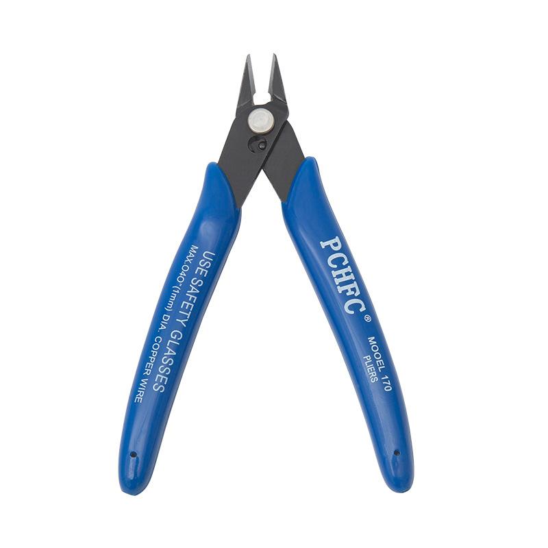 

1PC Scissors Industrial grade diagonal pliers up to model nozzle pliers DIY handmade plastic shawl electronic pliers dark blue: 170