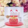 Feng Shui   Cat Solar Powered Waving Maneki Neko Decoration   Cat Statue for Home Shop Car Interior