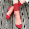 Exquisite Ladies Sexy Lace Fishnet Stockings Transparent Elastic Ankle Glass Socks Mesh Stockings