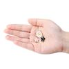 5Pcs/Lot Double Hole Alloy Enamel Flower Charms Pendants Jewelry Connectors for DIY Bracelet Earrings Necklace Jewelry Making