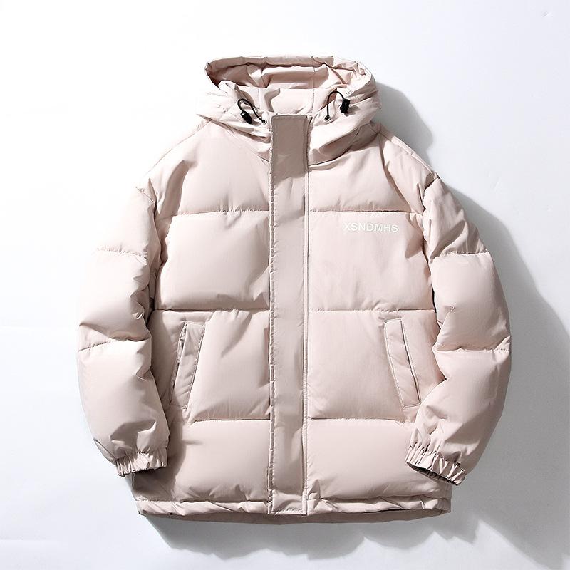 Winter Coat Hong Kong Style Couple Hooded Cotton-padded Clothes Loose Thickened Cotton-padded Clothes Men's Large Size Cotton-padded Jacket