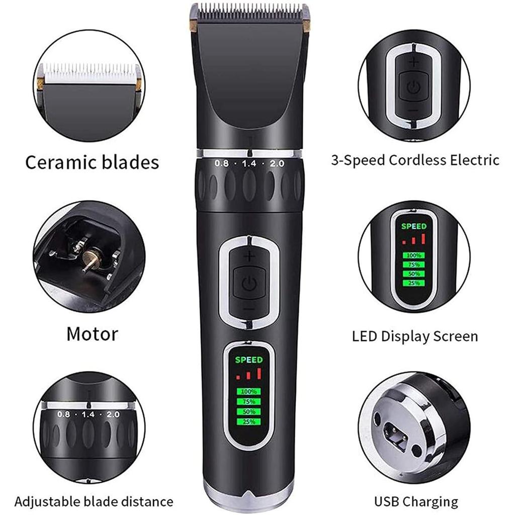 Dog Clippers Professional Dog Grooming Kit,Dog Shaver Clippers Low Noise Rechargeable Cordless Electric Pet Hair Clippers for Dogs Cats Pets Silent