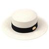 [UNIVERSAL CHEMISTRY ] White Flat Panama Hat Panama Hat