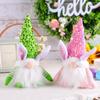 Plush Sequins Rabbit Doll Cute Happy Easter Decoration  Holiday Festival Decor