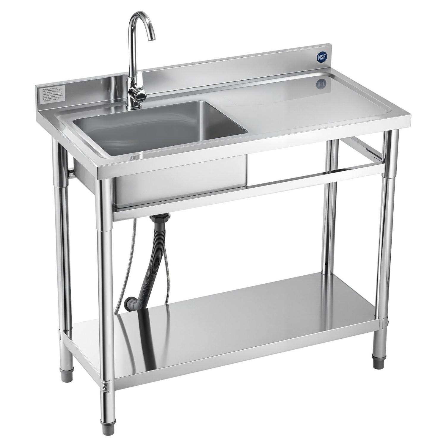 Stainless Steel Utility Sink, Free Standing