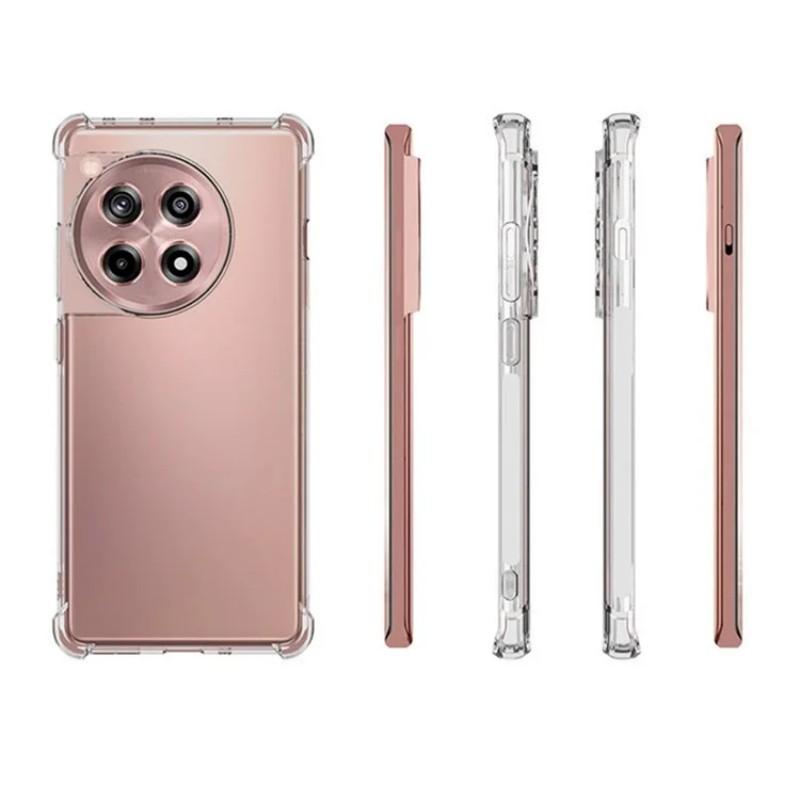 For OnePlus 12R 5G/OnePlus Ace 3 5G Clear TPU Case WANLONFENG TM Series 2.0mm Phone Back Cover