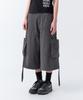 Odd Studio Patch Pocket Shirred Bermuda Pants - Charcoal
