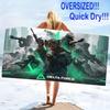 Delta Force Print Beach Towel, Large Soft Quick Dry Towel for Beach Camping Swimming