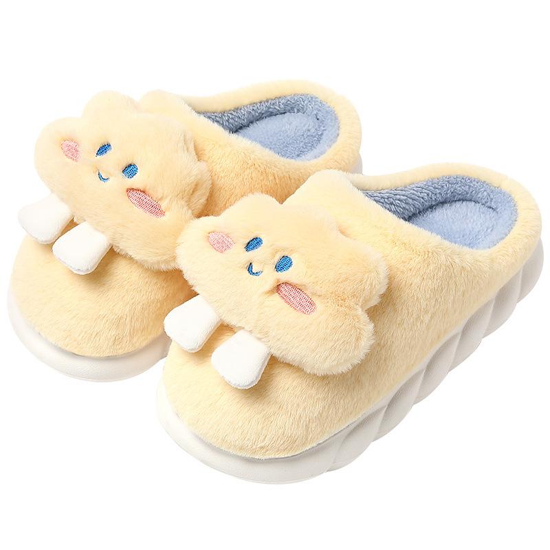 Cloud cotton slippers autumn and winter 2025 new indoor home cute plush non-slip warm slippers