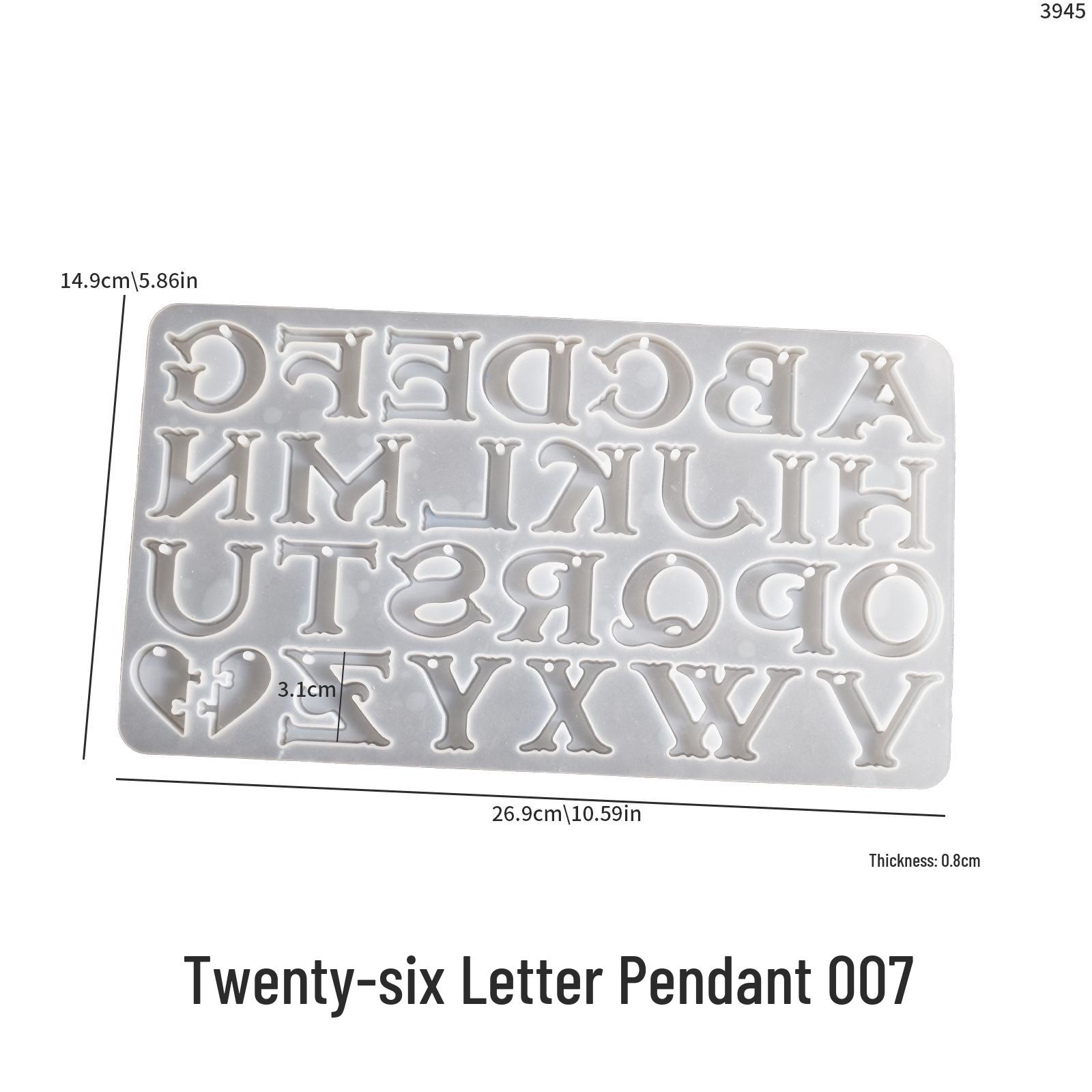 Poppy Resin Alphabet Drip Glue Mold - Irregular Shape Aromatherapy Keychain Pendant