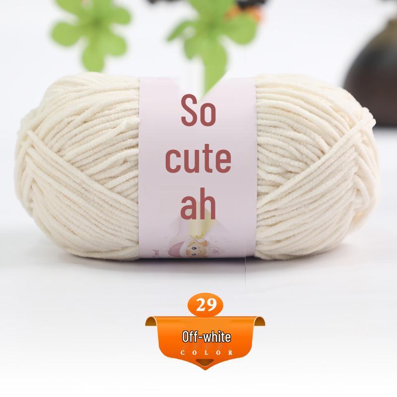 Medium Thick Chenille Yarn for Handmade Crochet Bags & Dolls
